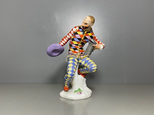 Statua meissen arlecchino - meissen, con