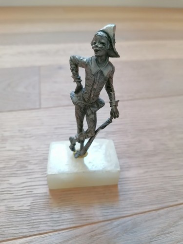Statuetta arlecchino peltro - statuetta,