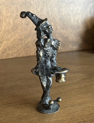 Statuina pagliaccio bronzo